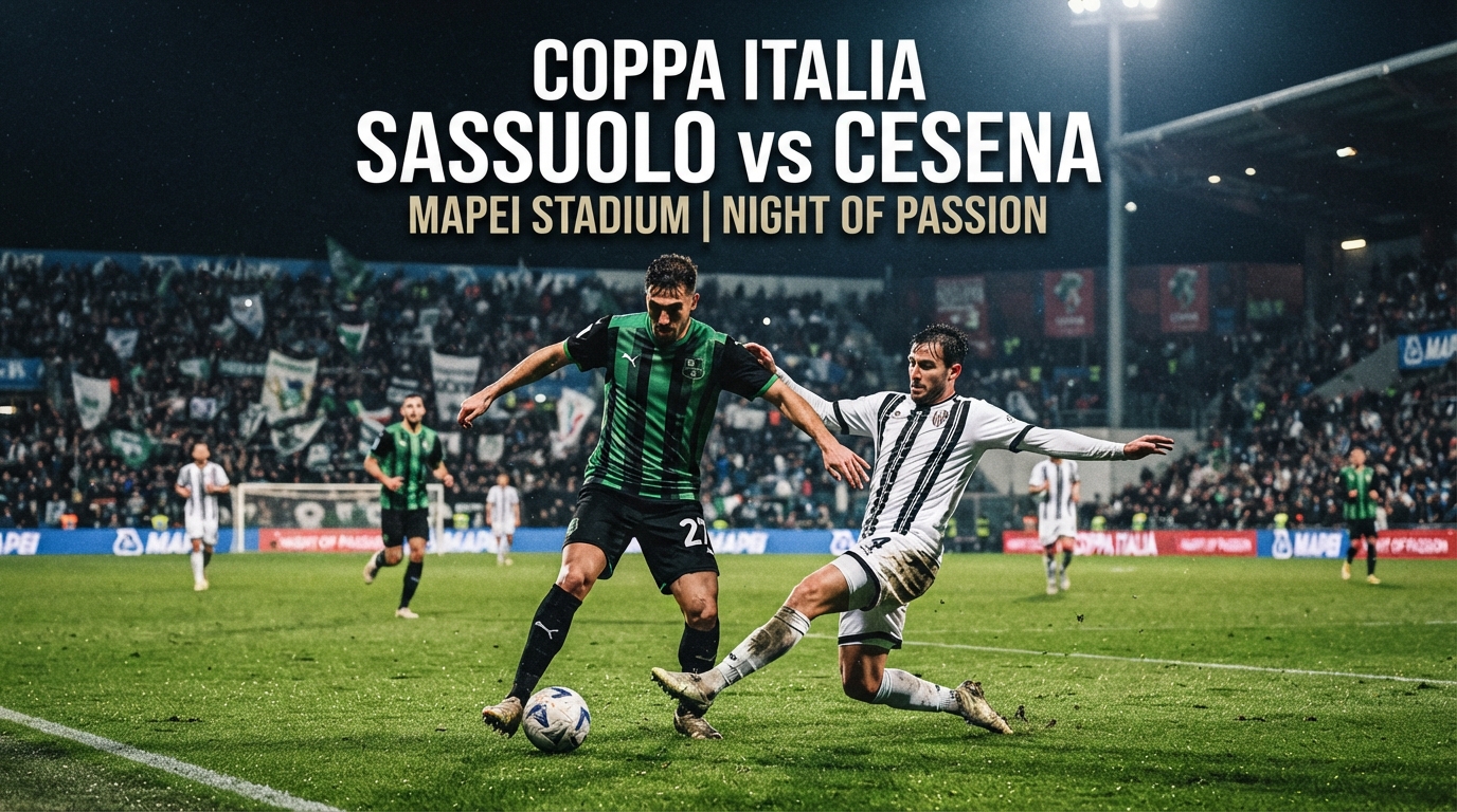 Sassuolo vs Cesena Coppa Italia Malam Ini Pukul 23.30 WIB – Score808 Menemani Penggemar dengan Informasi Lengkap dan Streaming Pertandingan